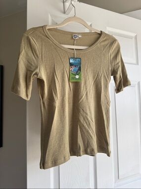 Jungmaven Short-Sleeve Scoop Neck Tee in Olive